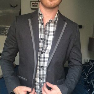 Charcoal Blazer with grey trim